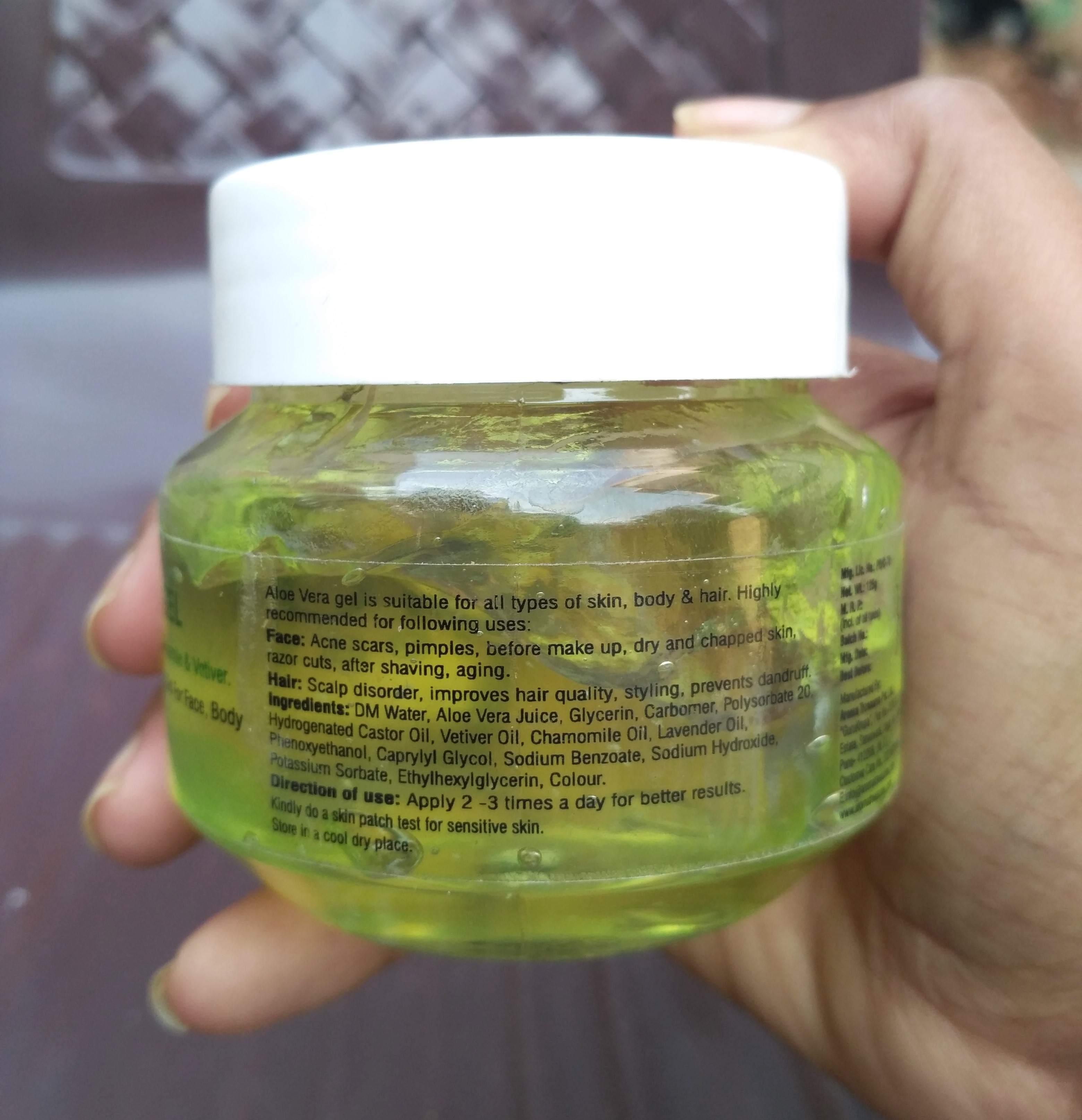 Aroma Treasures Aloe Vera Gel Review