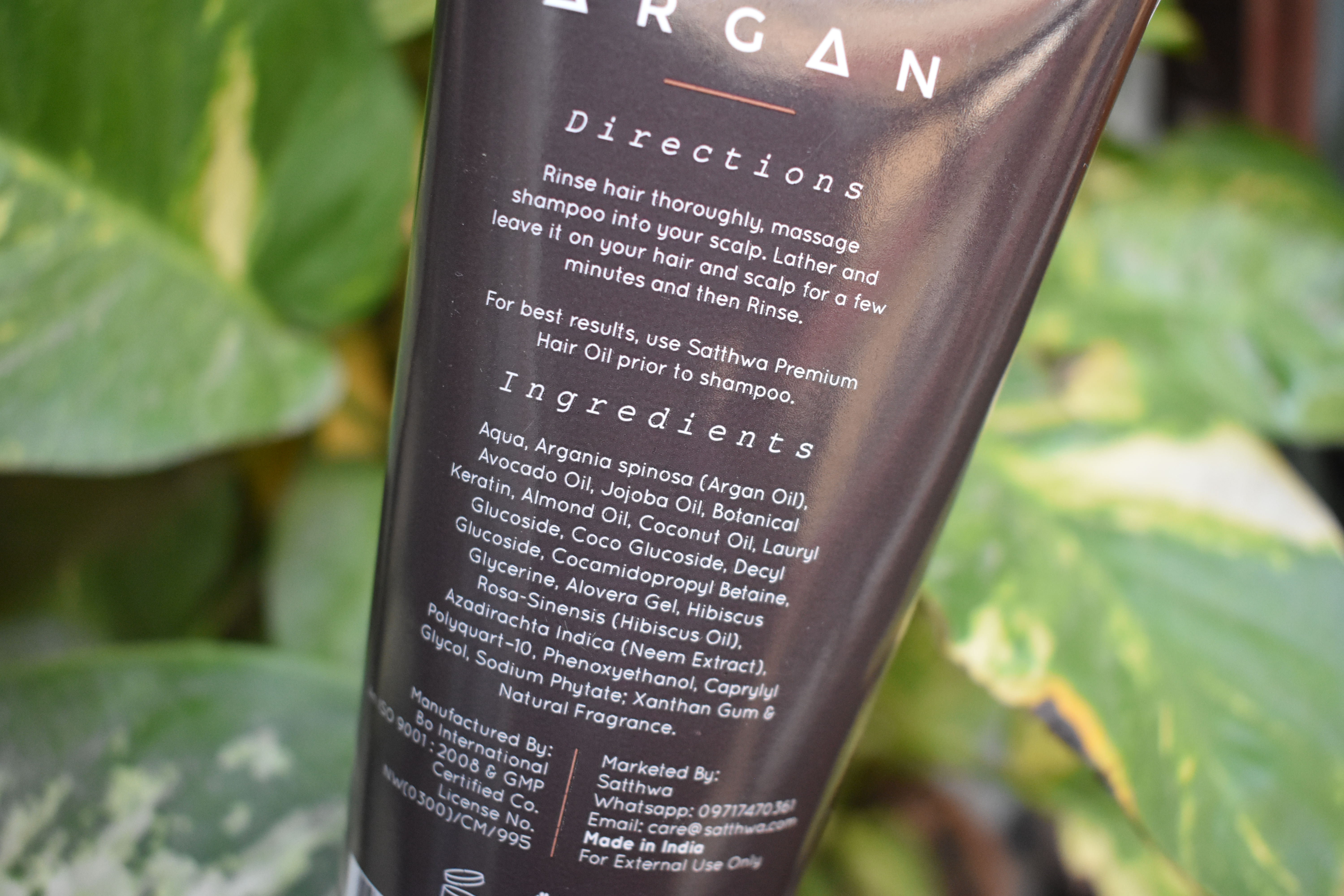 Satthwa Moroccan Argan Oil Shampoo Review