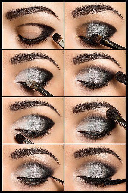 silver eyeshadow look