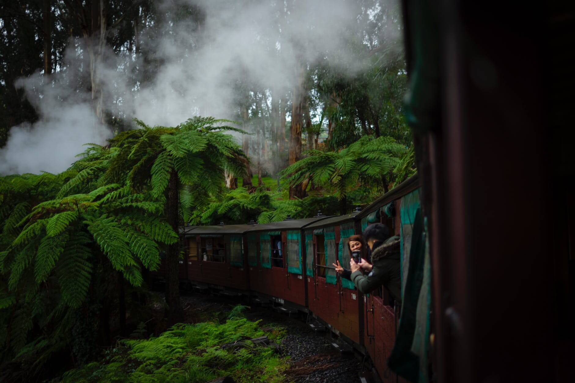 train vacation with husband