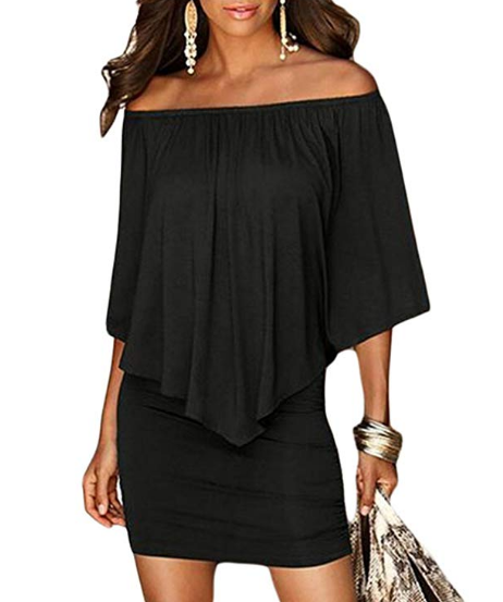 black dress for graduation guest outfit