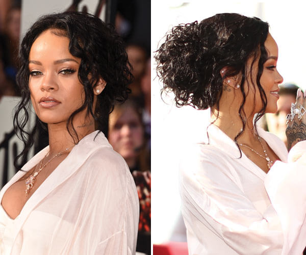 hairstyles for high forehead rihanna 1