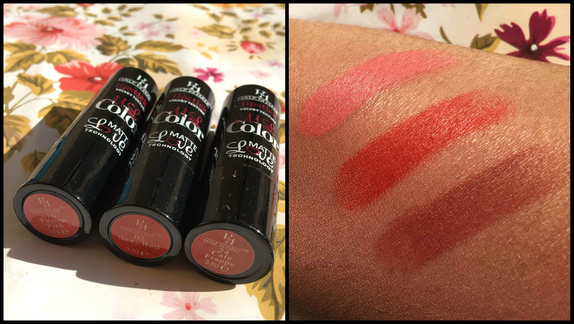 half n half lipsticks review