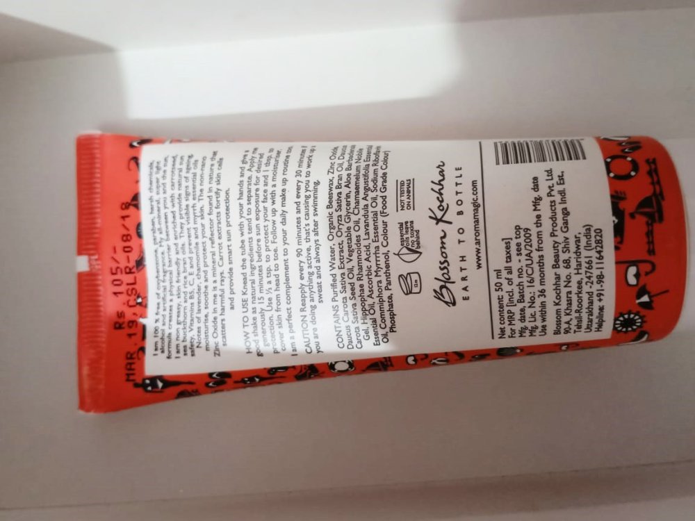 Aroma Magic Carrot Sunscreen Lotion SPF 15 Review