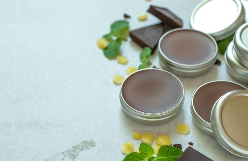 diy choco mint lip balm