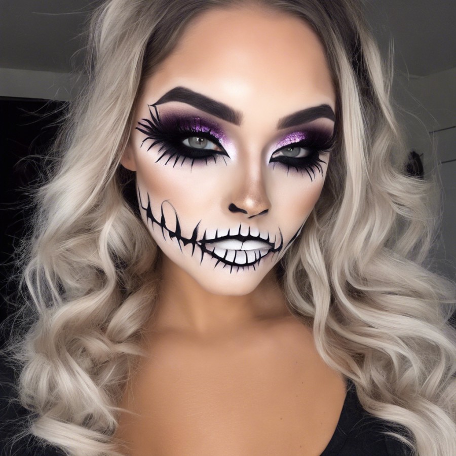 Skeleton Woman makeup look