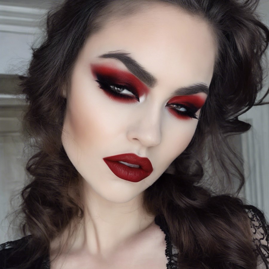 Vampire makeup look for halloween