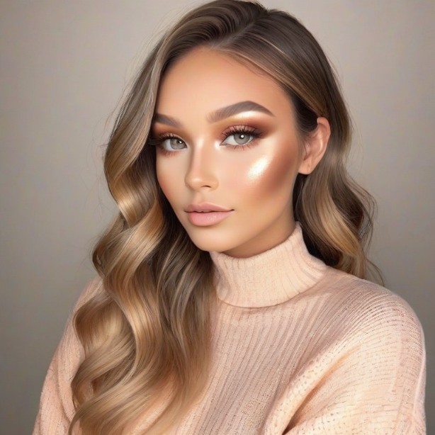 Soft, Warm Glow makeup look for thanksgiving