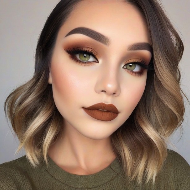 makeup look with earthy tones